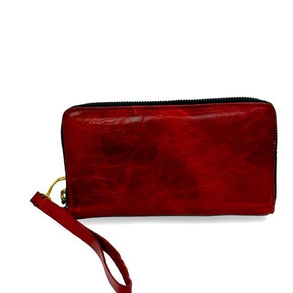 Handmade in Amsterdam phone wallet card pockets cell pocket zipper NWT
